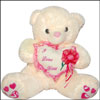 Cream Love Teddy - Height 30cms - Click here to View more details about this Product